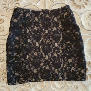 Sexy, Stretch Black Lace Mini, Size L